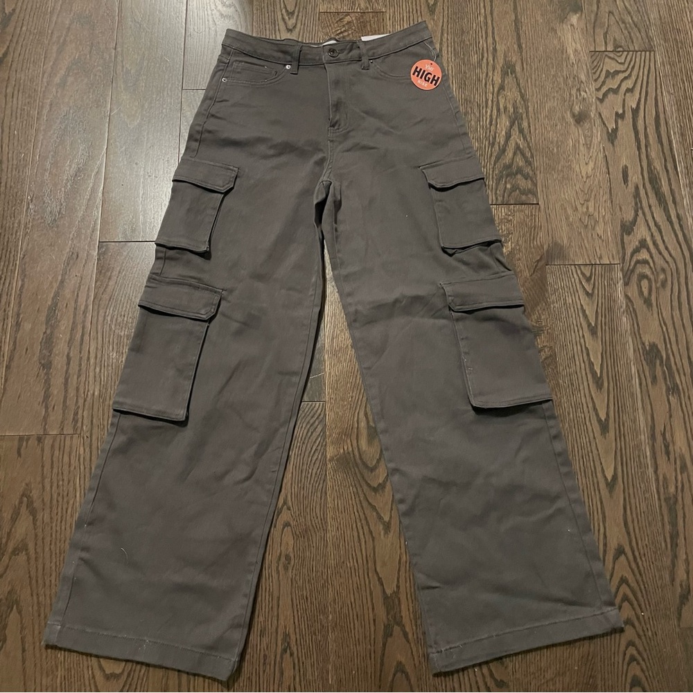 YMI Gray Cargo Denim Pants